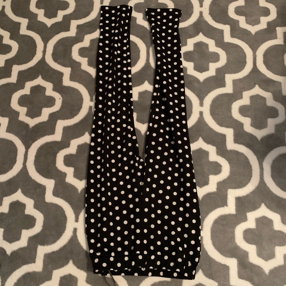 Black & white polka dot pants